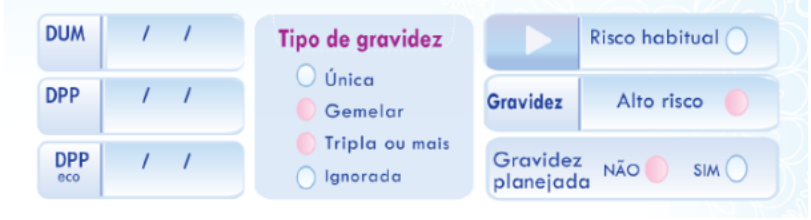 APP com dados gestacionais
